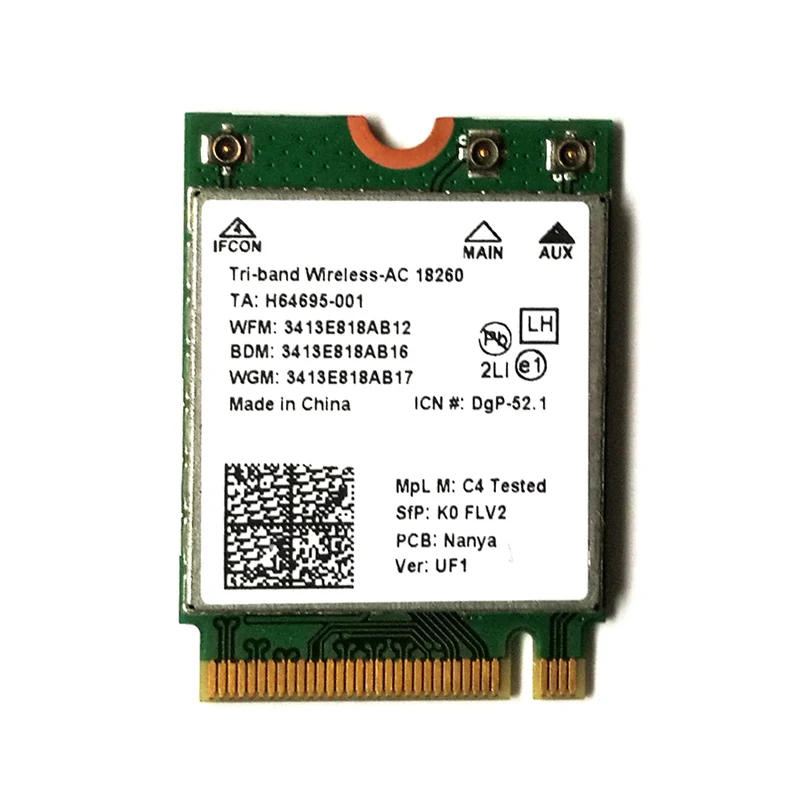 Беспроводной адаптер AC 18260 802.11ac 1200 Мбит/с Mini PCi Express M2 NGFF WiFi + Bluetooth 4 2 для Intel 18260NGW