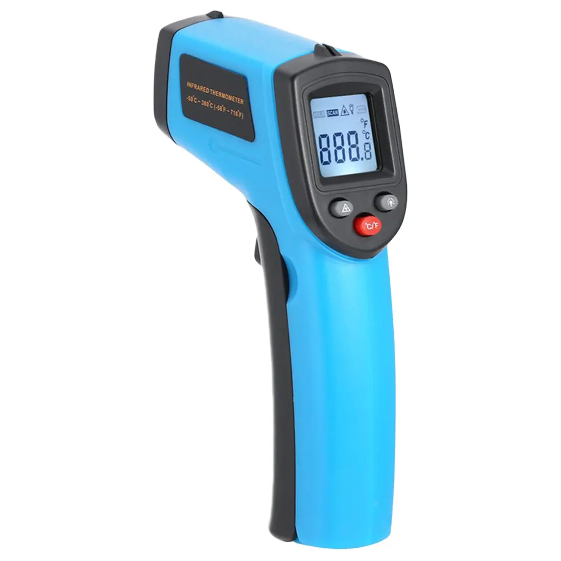 Blue GM320 лазерный lcd цифровой ИК инфракрасный термометр измеритель температуры пистолет точечный-50~ 380 градусов Бесконтактный термометр - Цвет: Blue