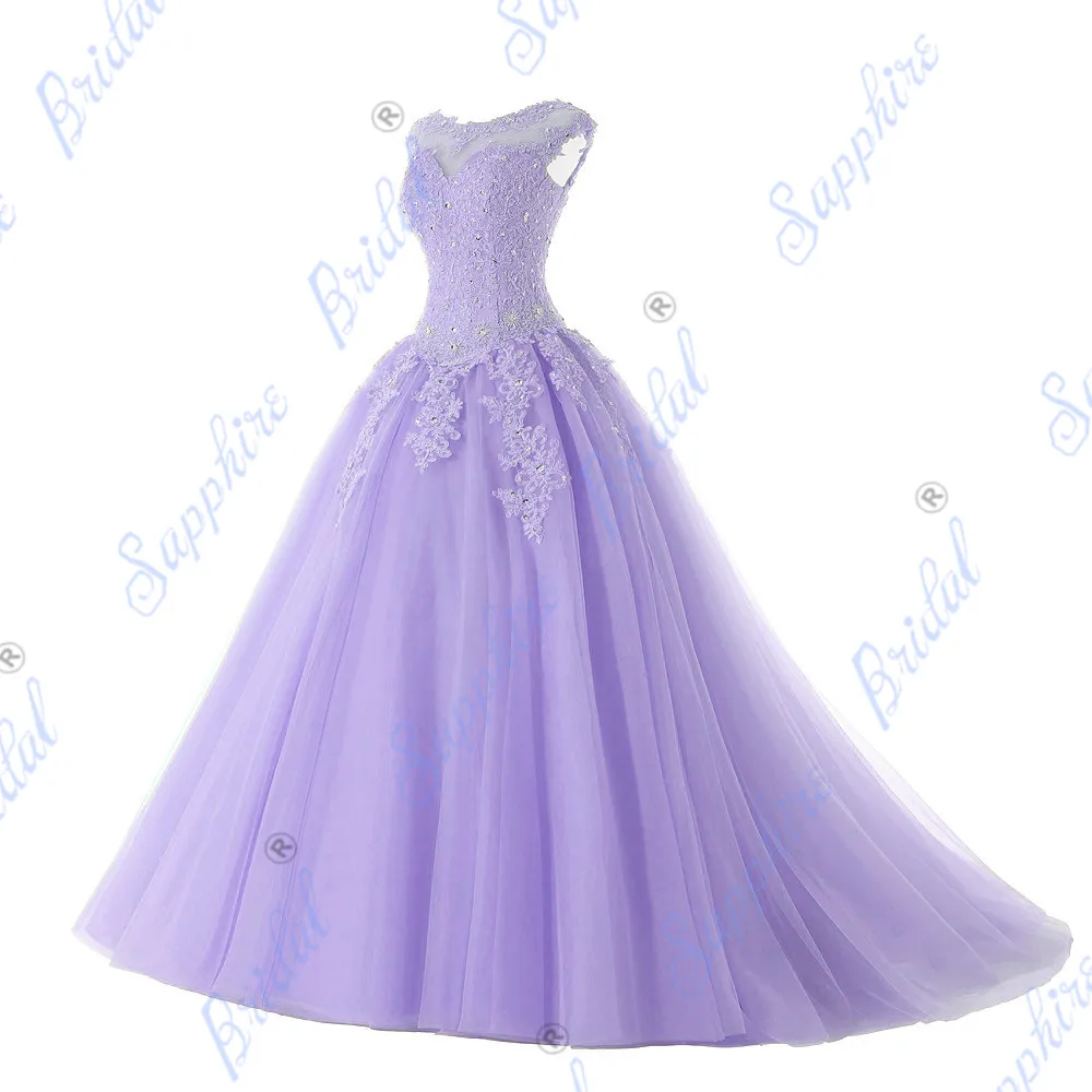 BLF-57 Сапфир Свадебные Длинные вечерние платья Vestido De 15 Anos De Кепки рукава кружевное платье с открытой спиной, красные, золотые, перламутрово-розовый Расшитое бисером в честь пятнадцатилетия платье - Цвет: BLF-57