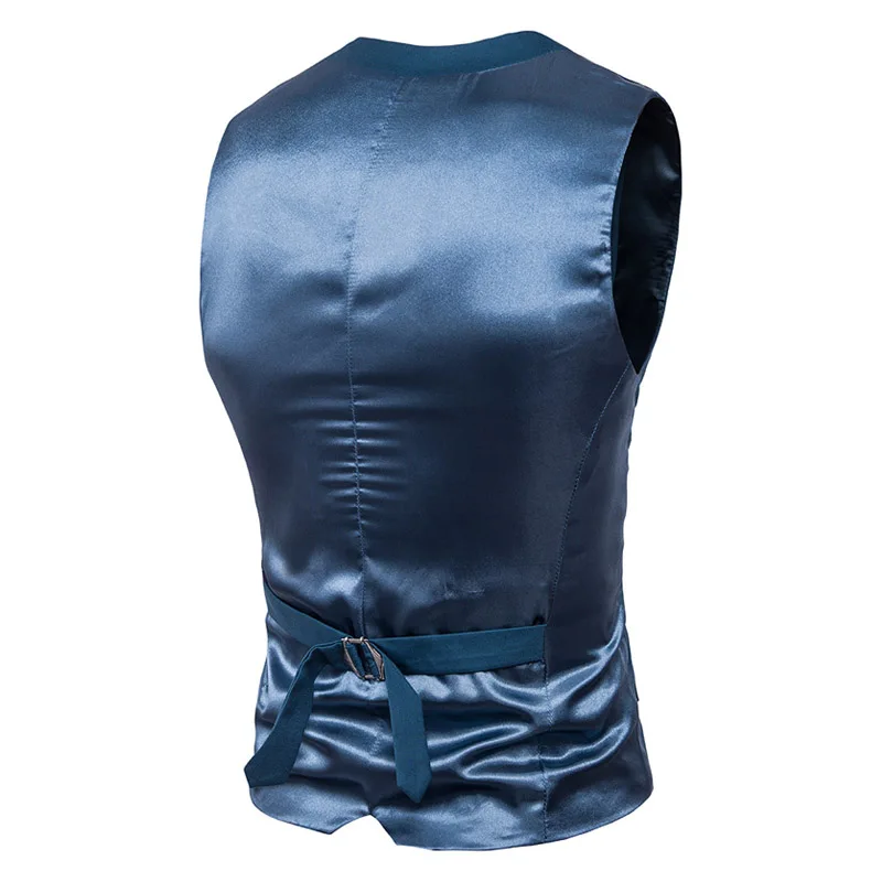 AOWOFS 6XL жилет Для мужчин Solid Slim Fit мерсеризации Homme Plus Размеры Повседневное костюм