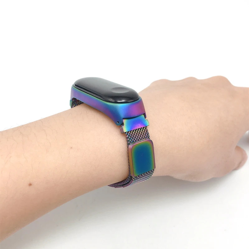 Браслет для Xiaomi mi Band 3 4 mi lanese Loop, ремешок для умных часов, ремешок из нержавеющей стали для Xiaomi mi band 4