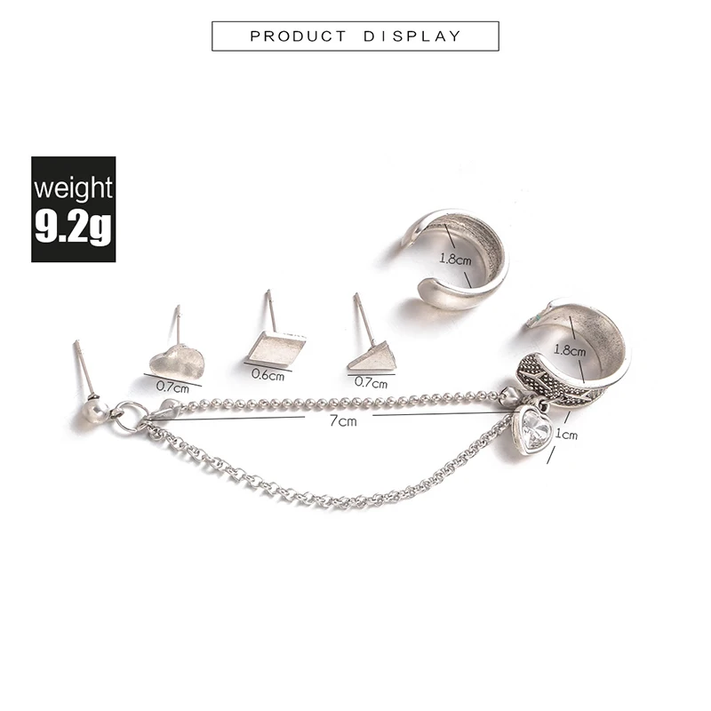 Новый богемный кисточкой Треугольники любовь серьги пять комплект | Украшения и