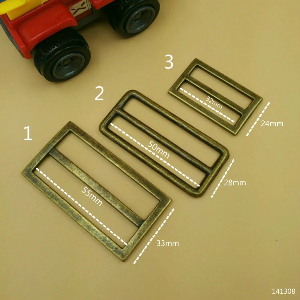 Высокое качество 10 шт. 50 мм ремни для сумок фитинг пряжка Латунь регулятор