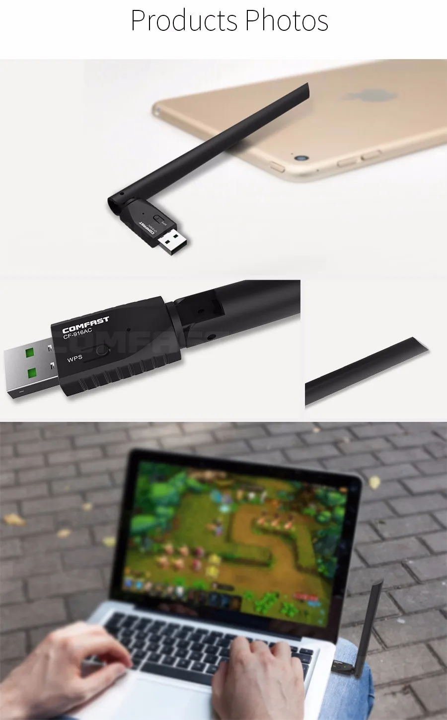 Лидер продаж! Двухдиапазонный 2,4 ГГц 5 ГГц USB Lan Карта 600 Мбит/с WiFi адаптер USB Wi Fi COMFAST беспроводной USB адаптер Wi-Fi 802.11b/n/g/ac