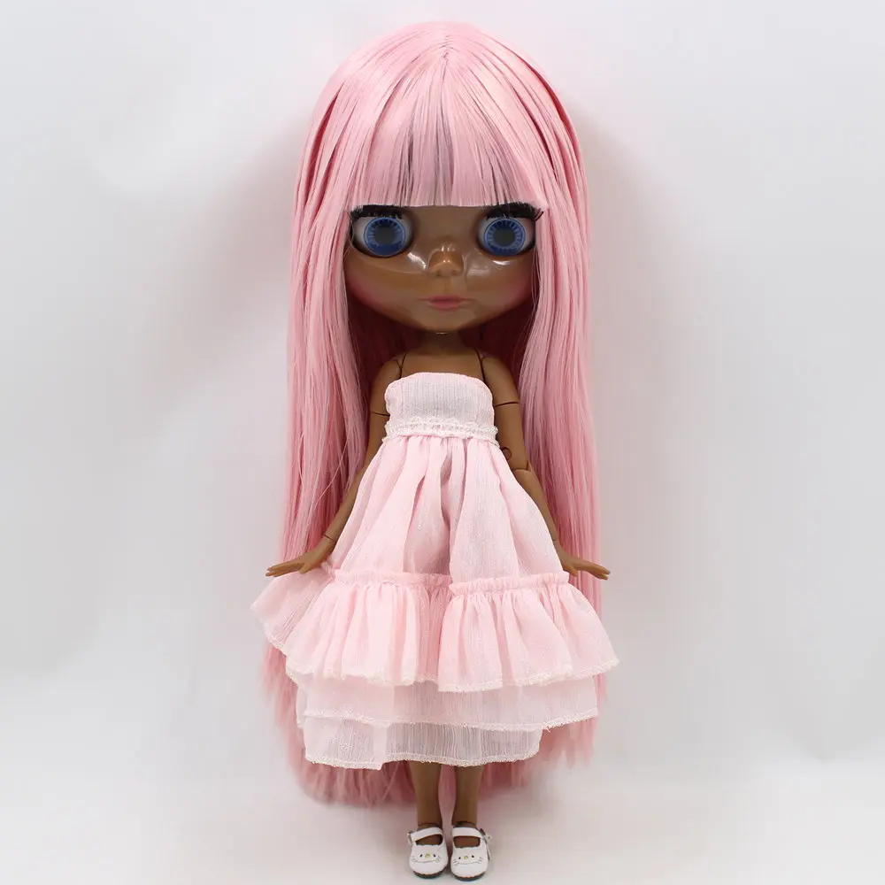 Ледяной DBS Blyth кукольные No.280BL6122 розовые волосы шарнирное тело супер черная кожа 1/6