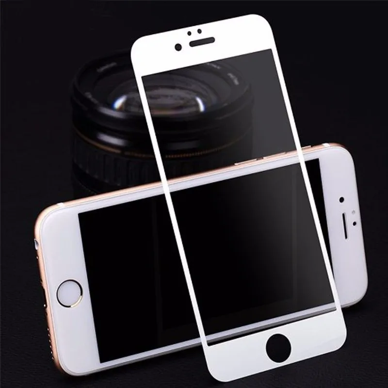3D изогнутый жесткий край Полное покрытие экрана протектор для iPhone 6 7 8 плюс Закаленное стекло пленка для iPhone 7 стекло защитная на сотовый