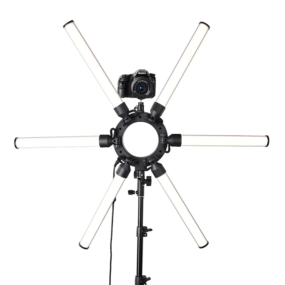 Fusitu затемнения 3200 K 5500 фотография макияж 6 Трубок глаза Звезда LED видео кольцо с