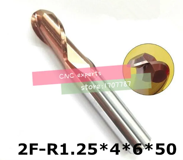

2F-R1.25*4*6*50 HRC60, твердосплавные квадратные плоские концевые фрезы покрытие: нано две флейты диаметром 2,5 мм, пенка, Расточная планка, cnc, машина