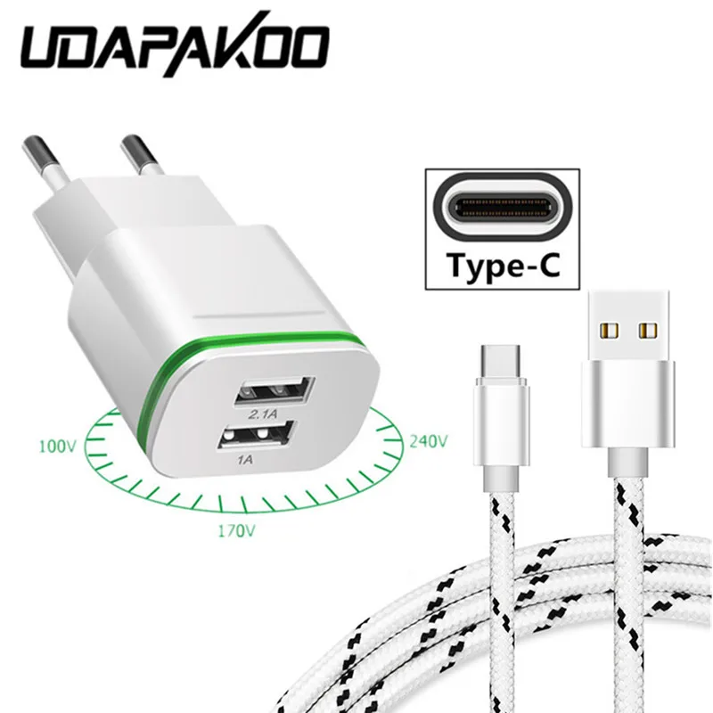 USB кабель для быстрой зарядки 2 м Тип C телефонов Samsung galaxy S10 S9 S8 A8 2018 A7 A3 A5 2017 Axon 7 mini