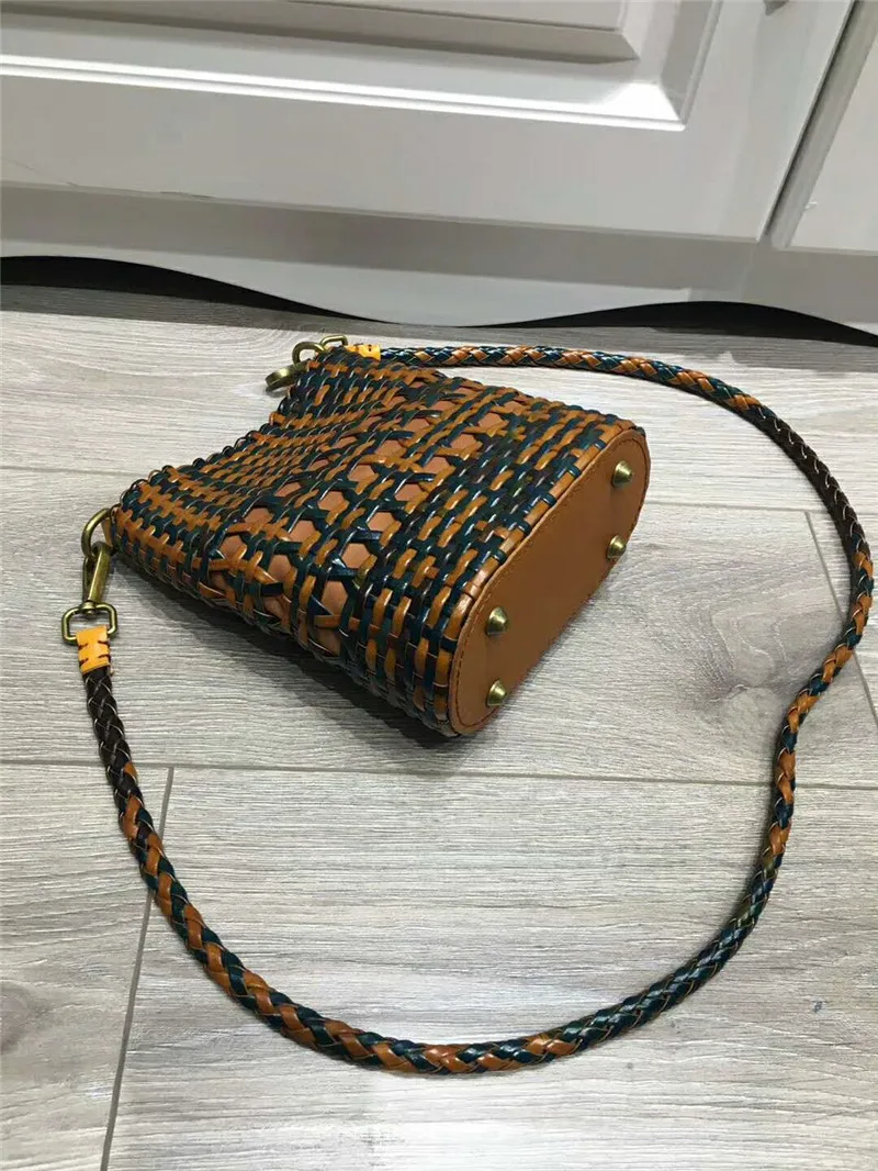 DIOLEVY Women handmade Weave Messenger Bags Leather Handbags Ladies Shoulder Crossbody Bag | Багаж и сумки