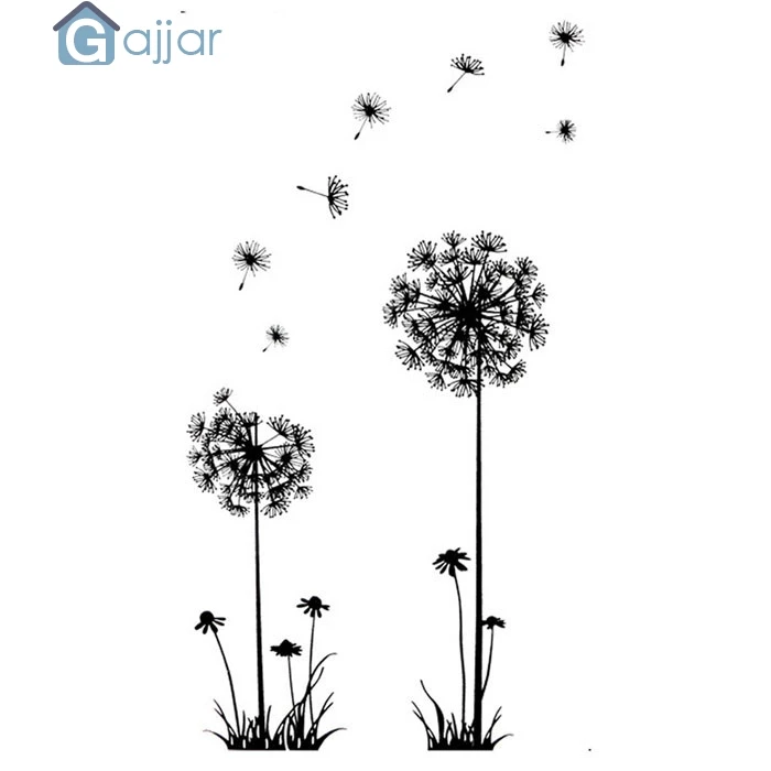 Сделай Сам 2019 черный креативный ПВХ Одуванчик цветок растение дерево Большая