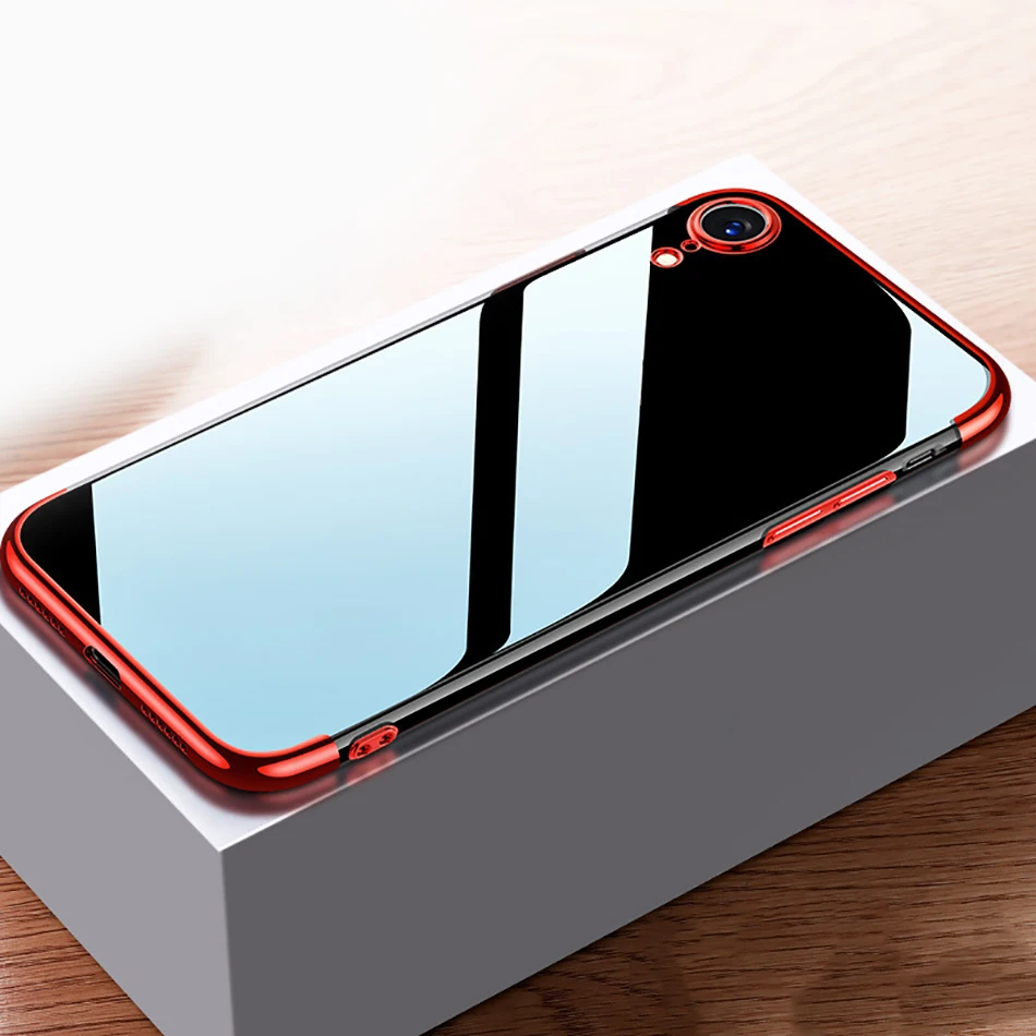 MaxGear силиконовый прозрачный мягкий чехол для телефона для iPhone 7X6 6S 8 XR XS Max роскошный ТПУ чехол Полный Чехол для iPhone 6 6S 7 8 Plus