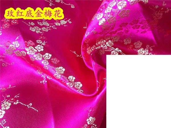 90 см* 100 см парча ткань костюм кимоно cheongsam шелковая парча ткань сливы серии качество украшения одежды diy ткань