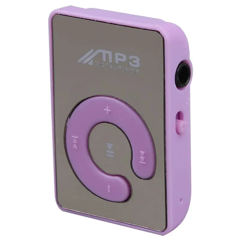 Мини зеркальный зажим USB цифровой Mp3 музыкальный плеер Поддержка 8 Гб SD TF карта