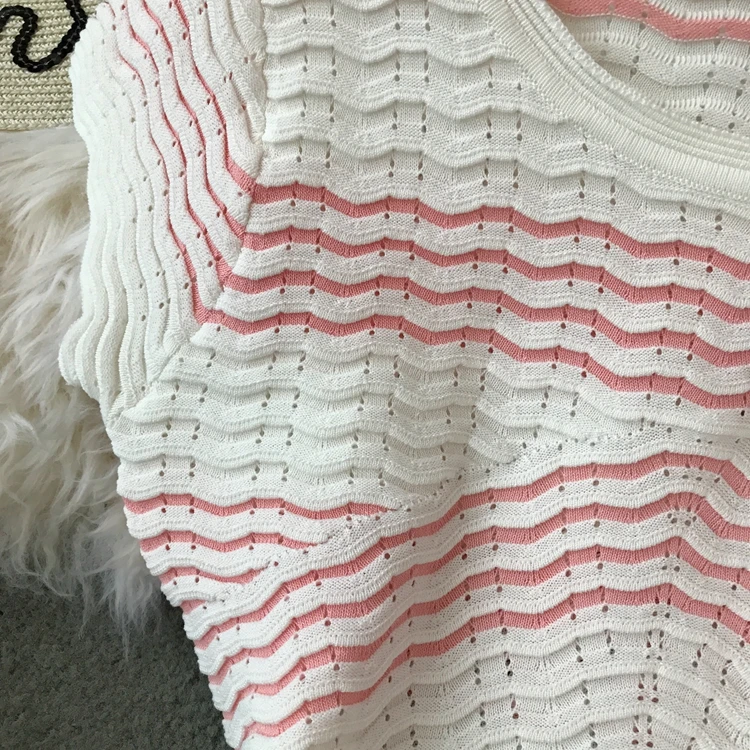 2019 новые модные женские туфли летнее платье сладкий свежий вязать волнистые