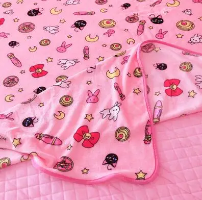 Blanket IVYYE, 1 шт., одеяло с изображением кролика Сейлор Мун, плюшевое, бархатное, теплое, украшение, мягкая кровать, для дома, плед, для дивана, s, унисекс, подарки, Новинка - Цвет: Blanket