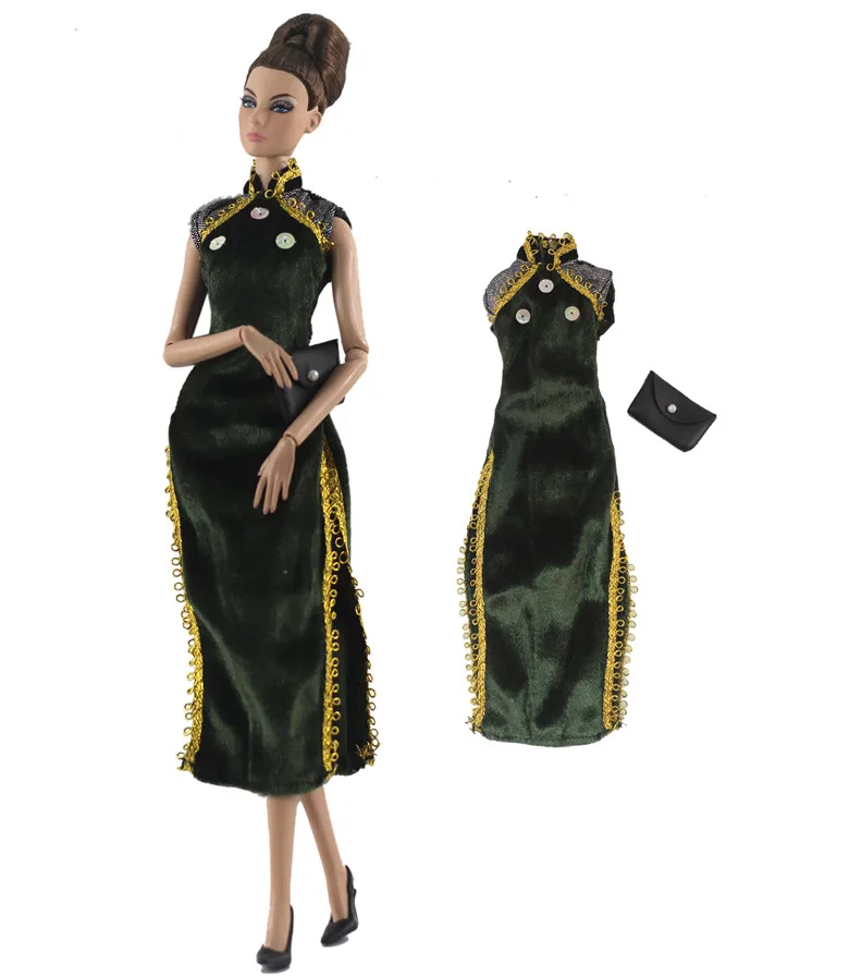 13 Национальный костюм Кукольное платье/Cheongsam вечерние платья наряды одежда свадебное платье для 1/6 BJD Xinyi FR ST кукла Барби, Новинка - Цвет: 13