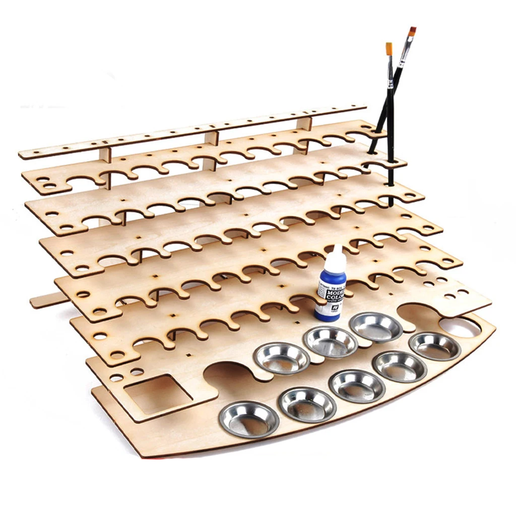 Детский деревянный стеллаж для бутылок с краской модульный органайзер хранения