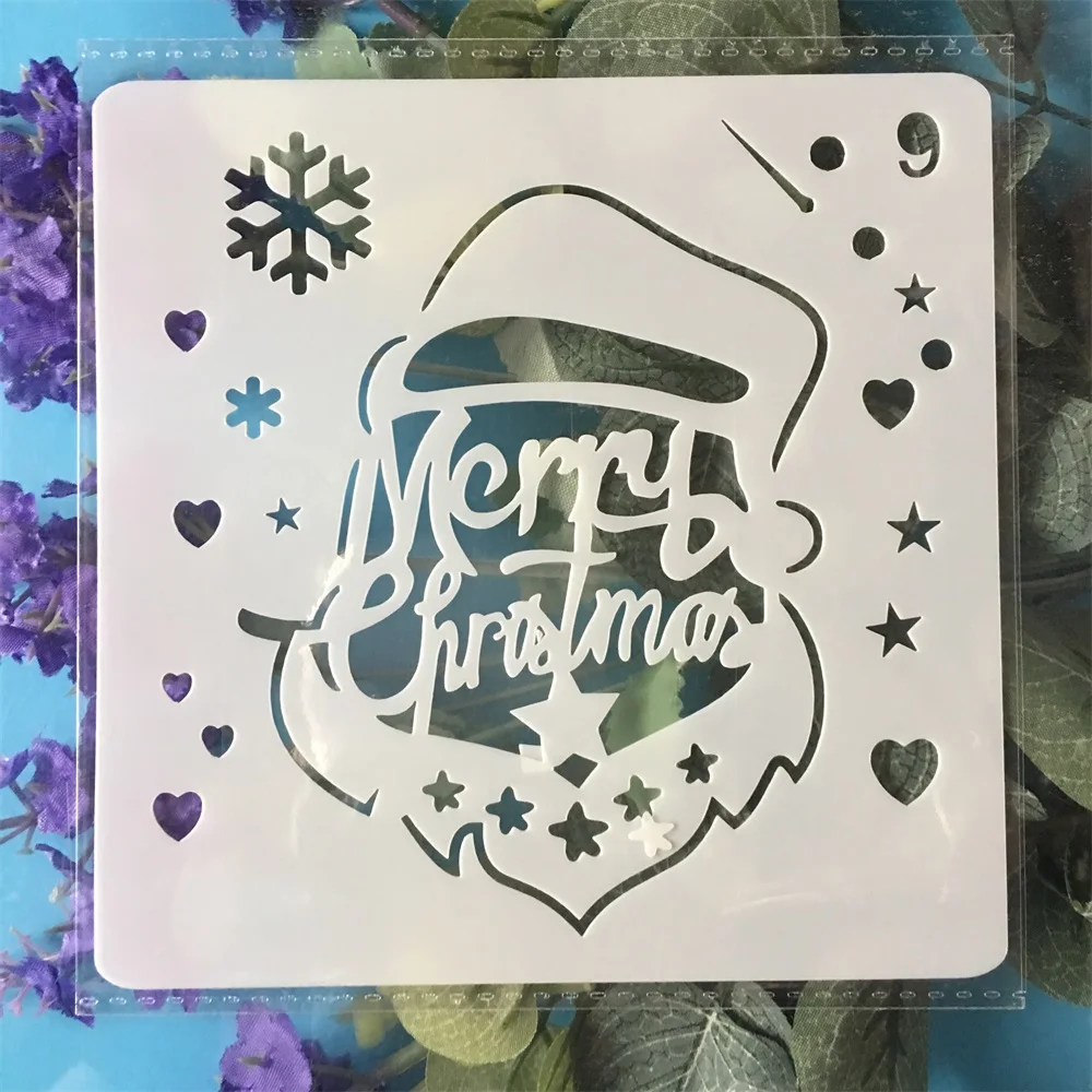 13cm Christmas Santa Clause DIY Layering Stencils Painting Scrapbook Coloring Embossing Album Decorative Template | Канцтовары для