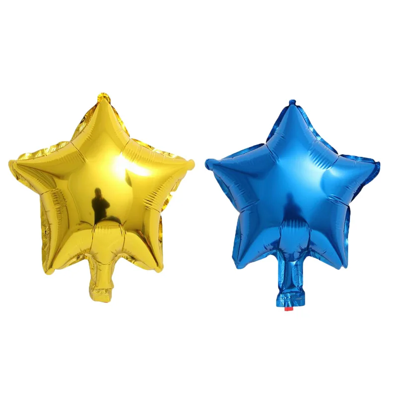 gold dark blue 10 шт 10 дюймов пятиконечная звезда фольгированный шар для душа ребенка детский день рождения вечеринка Свадьба Декор поставки детские шары globos - Цвет: gold dark blue