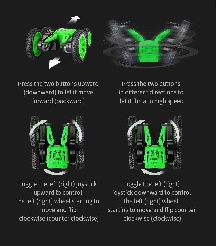 Rc автомобиль 360 градусов флип трюк Дрифт деформация багги автомобиль Рок Гусеничный рулон дистанционного управления автомобиля Боевая игрушка для детей подарок