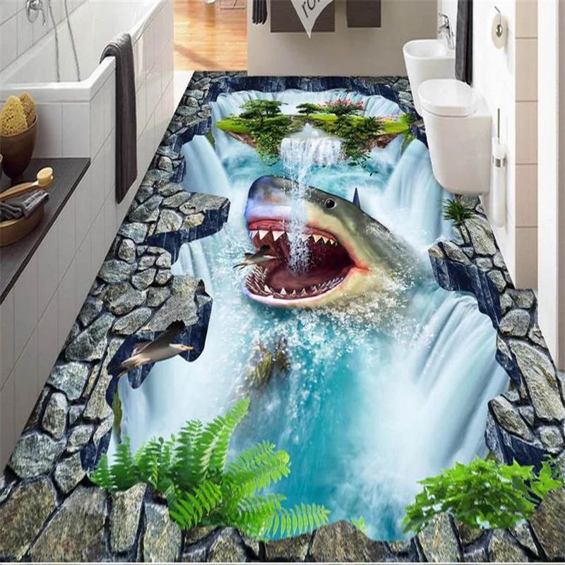 3d Самоклеящиеся обои на пол плитка для пола водостойкие ванной комнаты |
