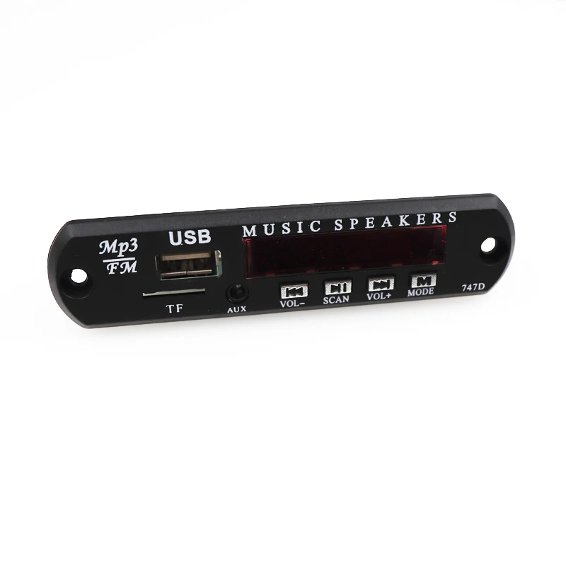 DC 5 в 12 В USB источник питания TF FM радио WMA MP3 декодер аудио Плата USB MP3 плеер для автомобиля дистанционный музыкальный динамик