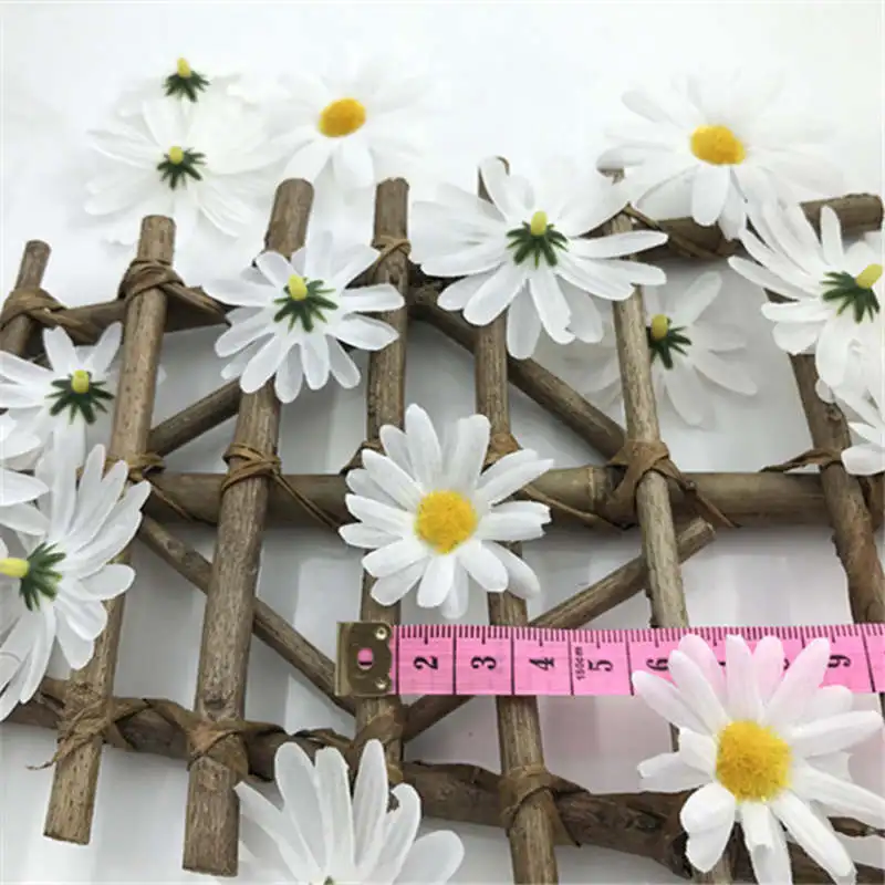 4cm 6 шт магазин реквизит ювелирные аксессуары 4,5 см DIY Имитация одноцветной хризантемы цветок многоугольная Маргаритка - Цвет: 4cm