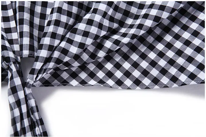 М &amp B высокое качество мода британский винтаж плед с плеча рюшами туника