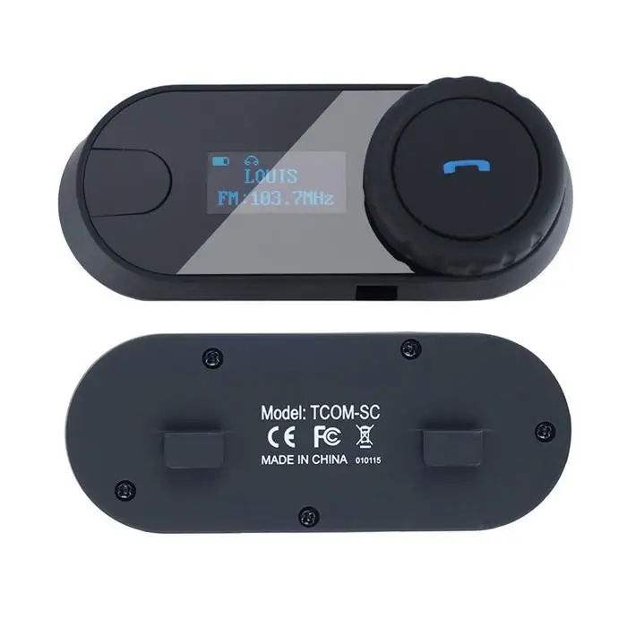 Мотогарнитура Tcom-sc с экраном и Bluetooth 800 м интерком-гарнитура(динамики с высококачественным кабелем в подарке