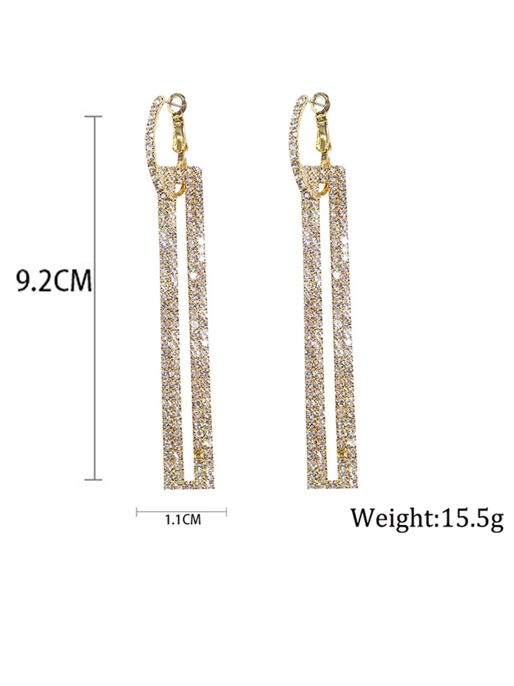  Rhinestone Earring for Women Party Jewelry Gift Fashion Square Women's Earrings | Украшения и аксессуары