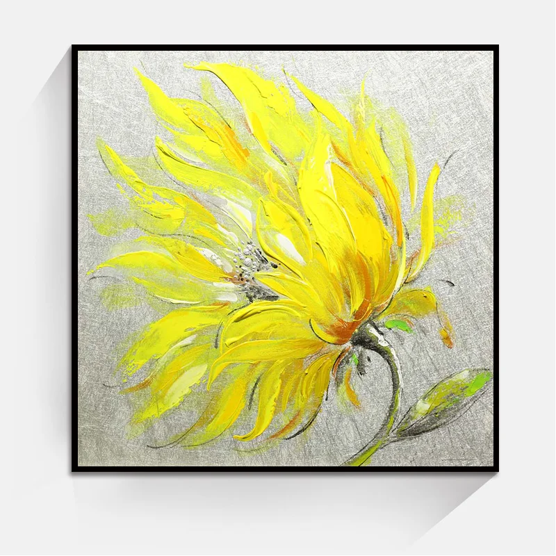 

Yellow Chrysanthemum Flowers Picture Wall Art Oil Painting Home Decoration Bedroom Living Room Canvas Painting Unframed