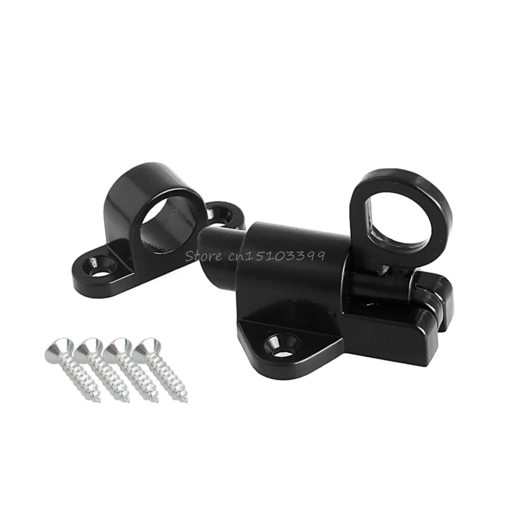 Алюминий Janela da Porta De seguanca Anel de Puxar Primavera Bounce Porta Trinco Parafuso De Aluminio Quente Lock Черный Drop sh