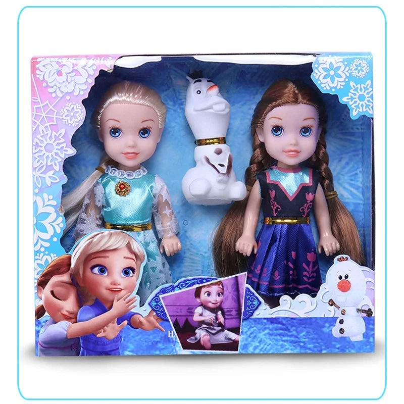 B Горячая Распродажа disney игрушки куклы Холодное сердце Эльза и Анна Принцесса Мягкая кукла игрушки для детей подарок на день рождения комплект - Цвет: B