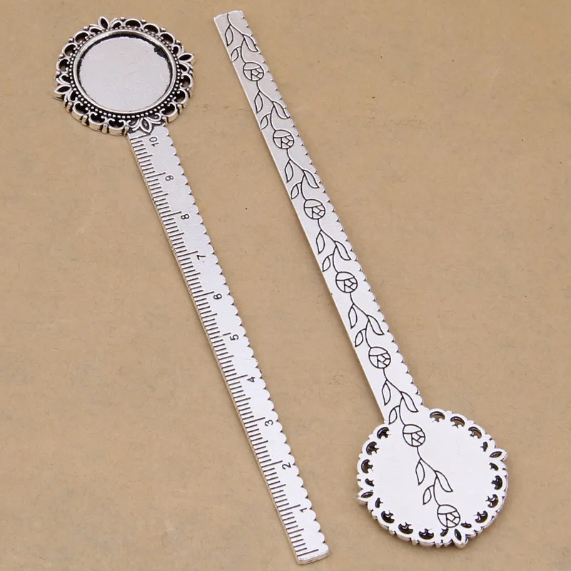 133mm Length Antique Silver and Bronze Plated Vintage Lace Ruler Bookmark Fit 20mm Patch DIY Handmade Jewelry Accessories | Украшения и