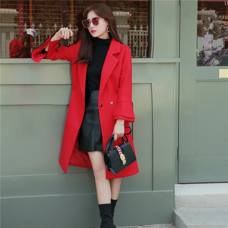 Poshcoco высокое качество Для женщин Элегантный теплая шерсть Пальто для будущих мам