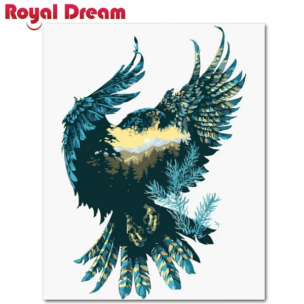 Орел Абстрактная живопись Diy Цифровая по номерам Картина на холсте картина стену