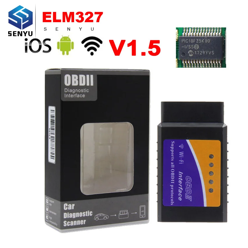 ELM327 V1.5 wifi Bluetooth USB PIC18F25K80 чип OBD OBD2 диагностический считыватель кода сканер ELM 327 V1.5 OBD2 для Android/IOS/PC