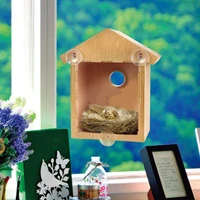 outdoor bird nest garden decoration supplies window wooden bird cages nests box home house 2019