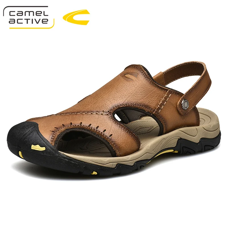 Мужские сандалии Camel Active мягкие эластичные из натуральной кожи на плоской