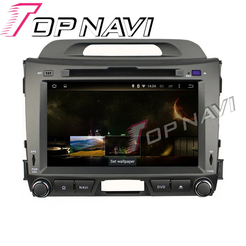 Автомобильный мультимедийный плеер Topnavi 8 дюймов ядер Android 0 GPS навигация для KIA Spro