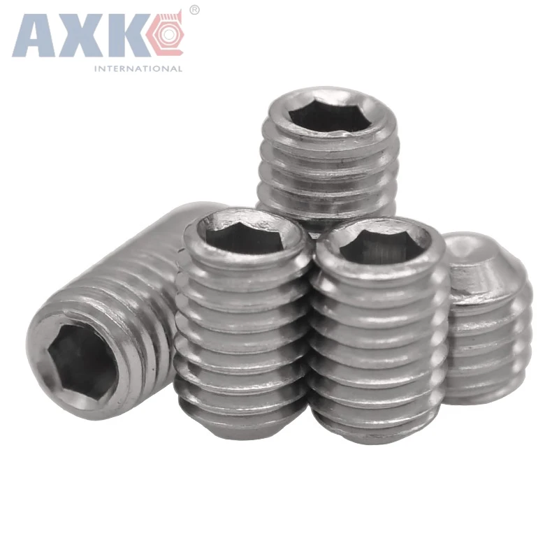 AXK 50 шт. M3 * 3/4/5/6/8 DIN916 Шестигранная головка из нержавеющей стали с шестигранной