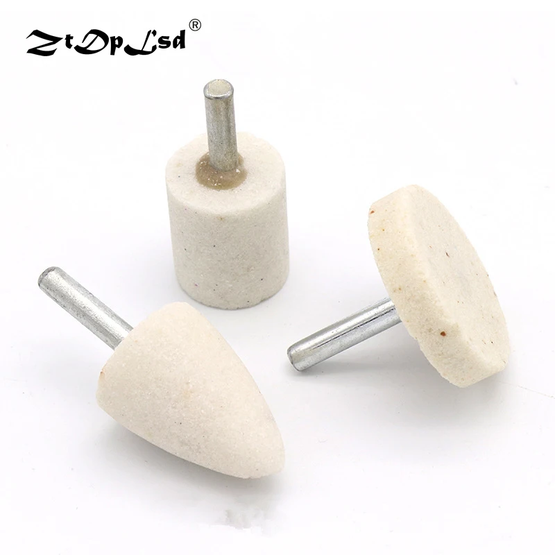 

ZtDpLsd 1Pcs 6mm Shank Cylinder Conical Shape Metal Buffing Pad Grinding Head Polishing Tool Accessories Wool Head Jade Woodwork