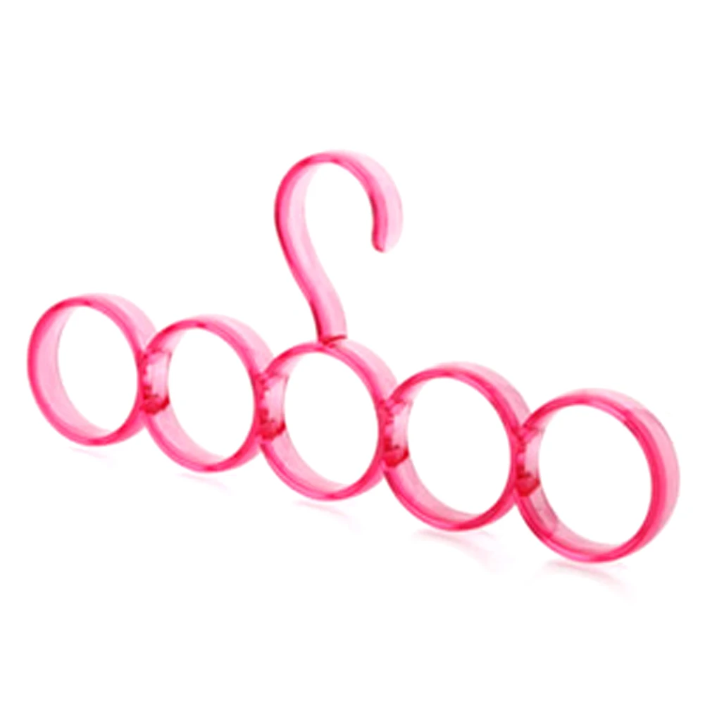 Тканевая вешалка Экологичная 5 отверстий держатель для колец шарфа хранения шали