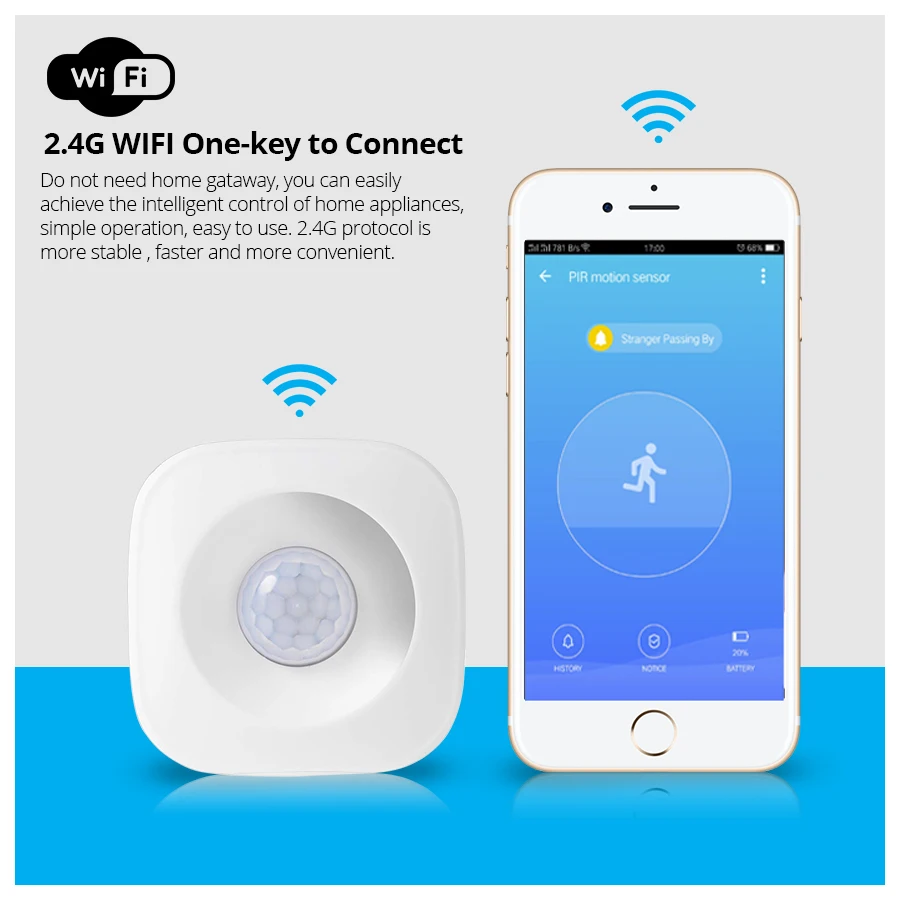Wifi PIR датчик сигнализации работает отдельно совместим с Alexa Google умный дом Amazon