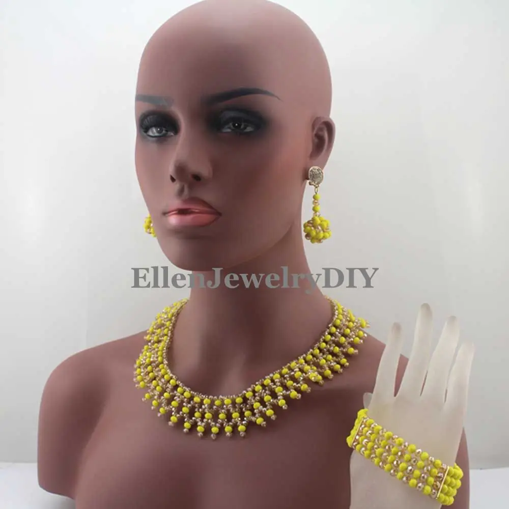 Модное колье-чокер ручной работы с африканскими бусинами модель 2019 набор