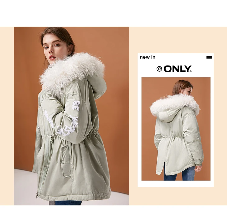 Только женские зимние новые буквы drawstring шерсть хлопок пальто куртка мульти-шейный воротник пряжка дизайн подол | 118322521