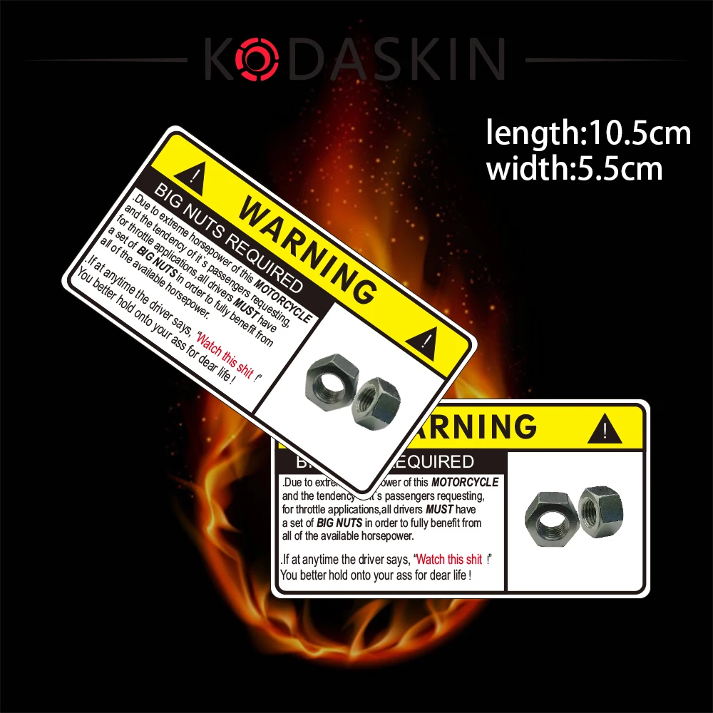 

KODASKIN Freeshipping Emblem 2D Decals Motorcycle Vinyl Sticker Graphic Warning Mark Sign Notice Caution Decal