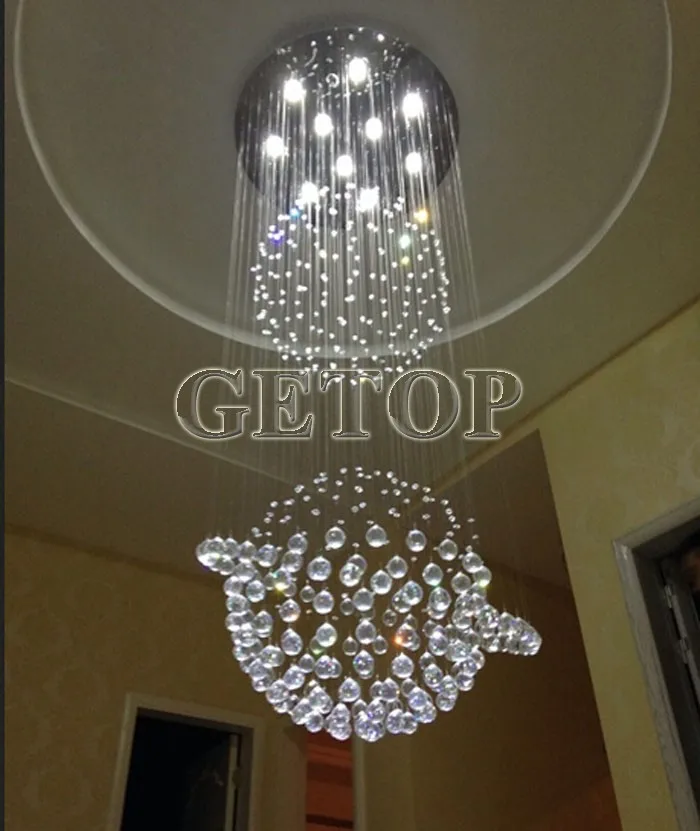 Лучшая цена современная роскошная светодиодная хрустальная лампа дуплексная