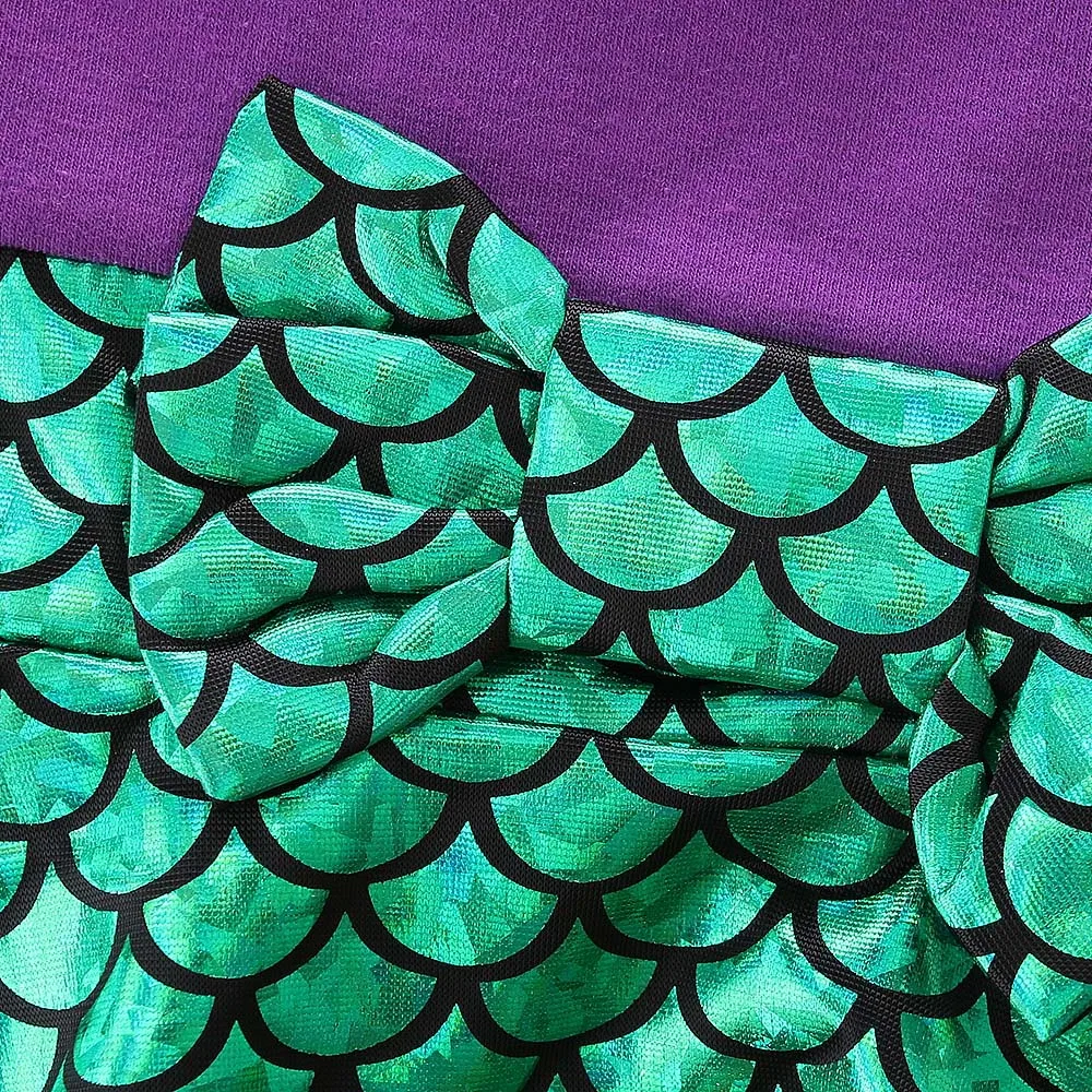 kids Cosplay Girls Sleeveless Princess Clothes Halloween Party Costume Children Clothing Sets green Mermaid Dress size1-7Y | Детская